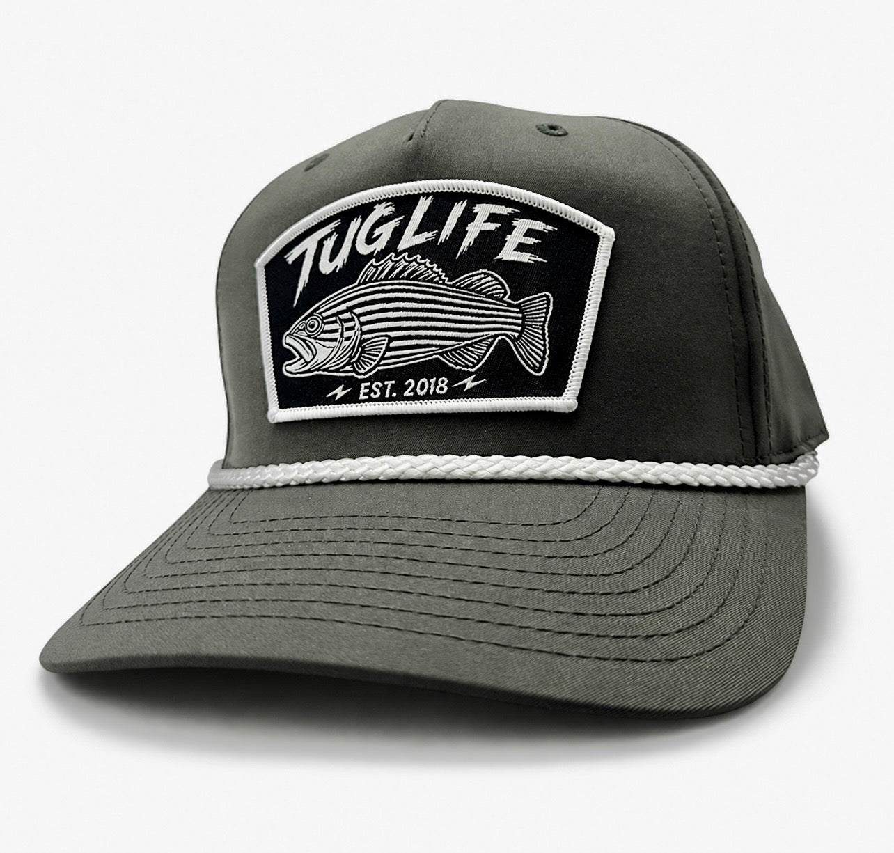 Striped bass rope snapback
