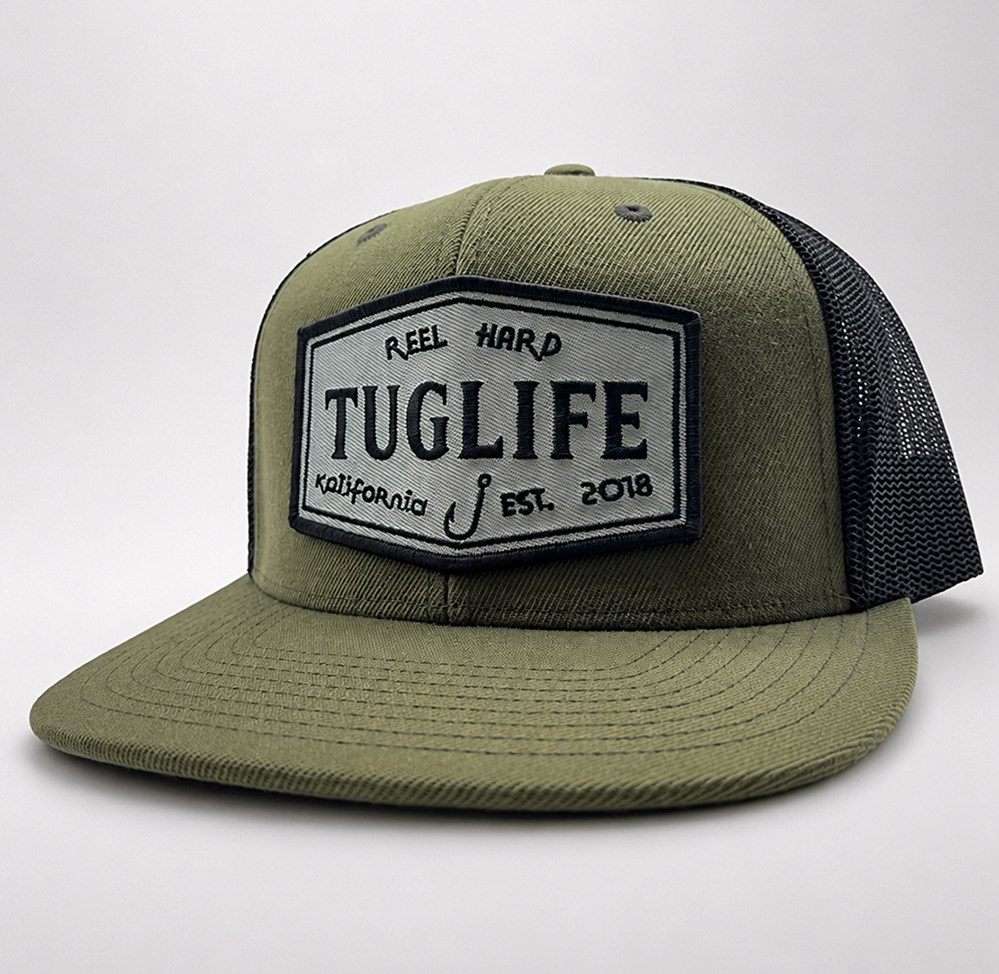 Reel hard Loden/black Flatbill trucker