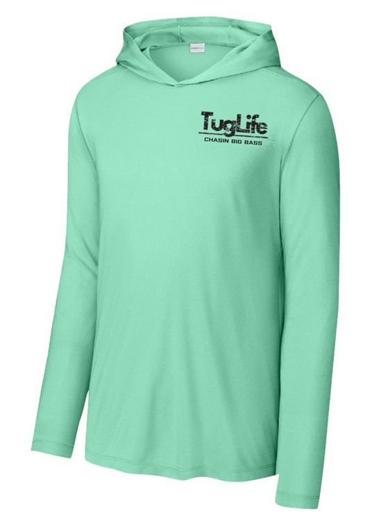 Tug Life Chasin Big Bass UV Performance hoodie UPF 50+