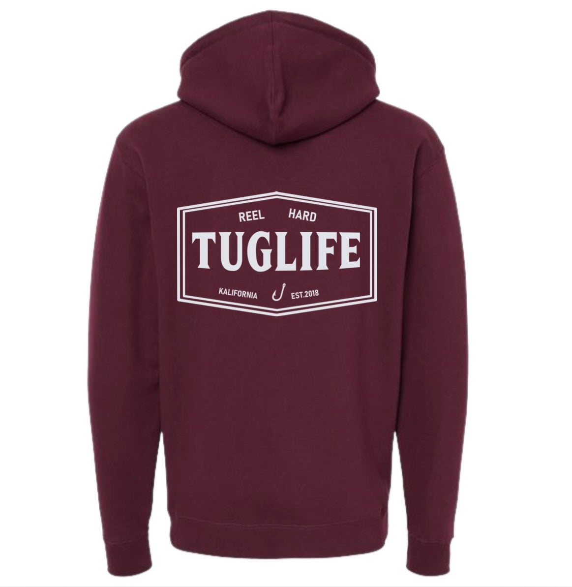 The classic Reel hard Premium maroon hoodie