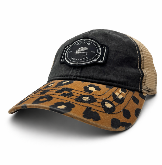 Leopard Ponytail trucker