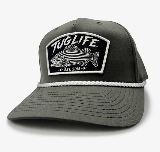Striped bass rope snapback