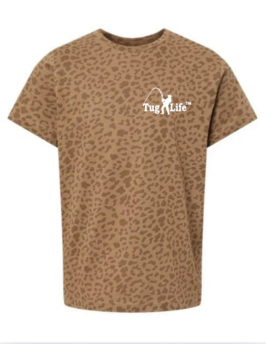 Kids brown leopard tee